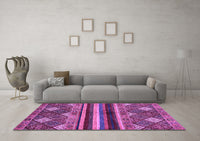 Machine Washable Abstract Purple Modern Rug, wshabs602pur