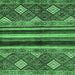 Square Abstract Emerald Green Modern Rug, abs602emgrn