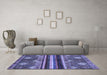 Machine Washable Abstract Blue Modern Rug in a Living Room, wshabs602blu