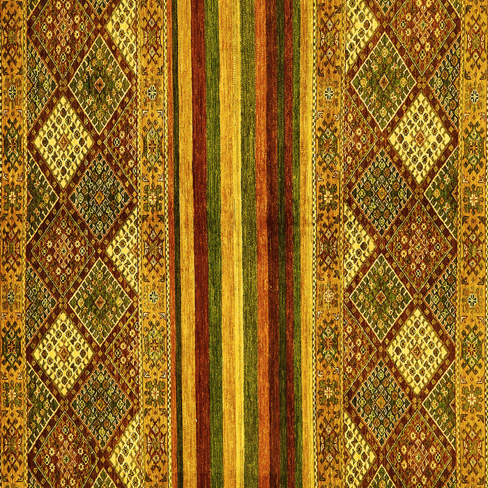 Square Abstract Yellow Modern Rug, abs602yw