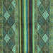 Square Abstract Turquoise Modern Rug, abs602turq