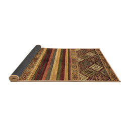 Sideview of Abstract Brown Modern Rug, abs602brn