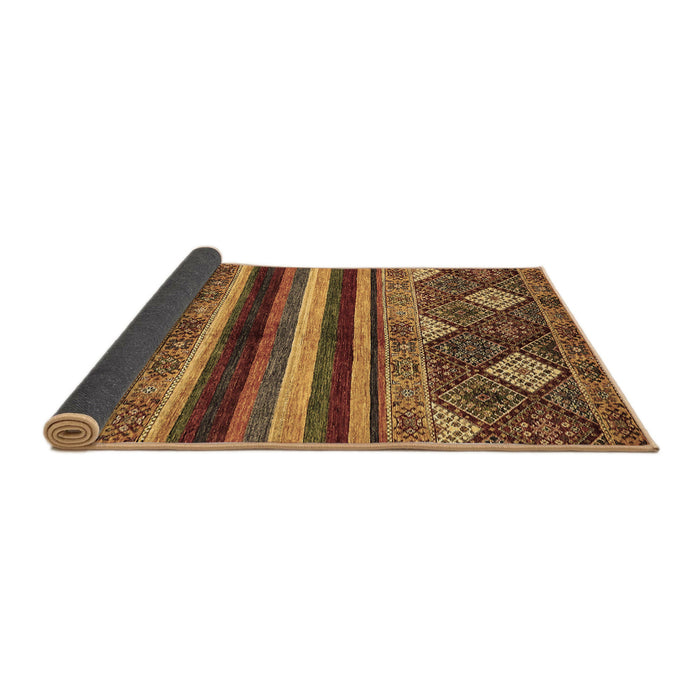 Sideview of Abstract Brown Modern Rug, abs602brn