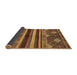 Sideview of Abstract Brown Modern Rug, abs602brn