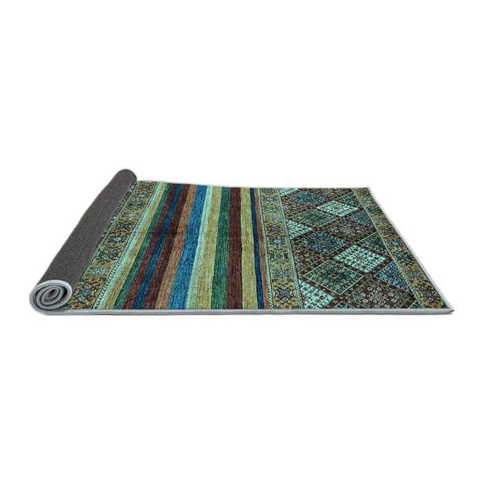 Sideview of Abstract Light Blue Modern Rug, abs602lblu