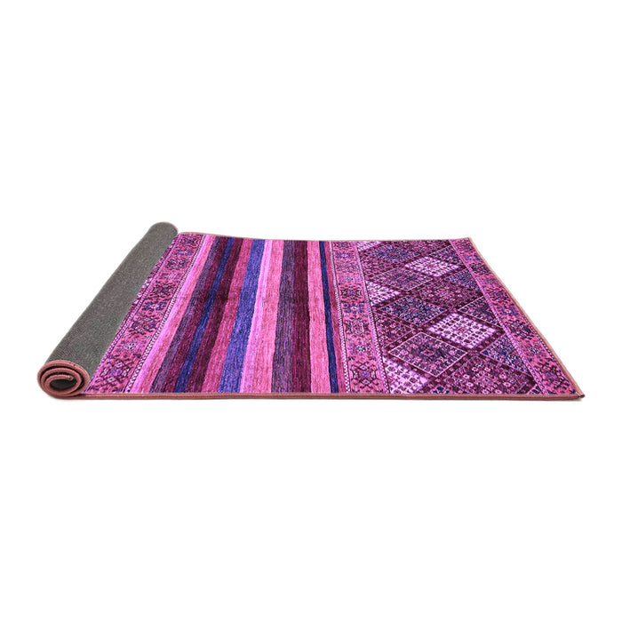 Sideview of Abstract Purple Modern Rug, abs602pur