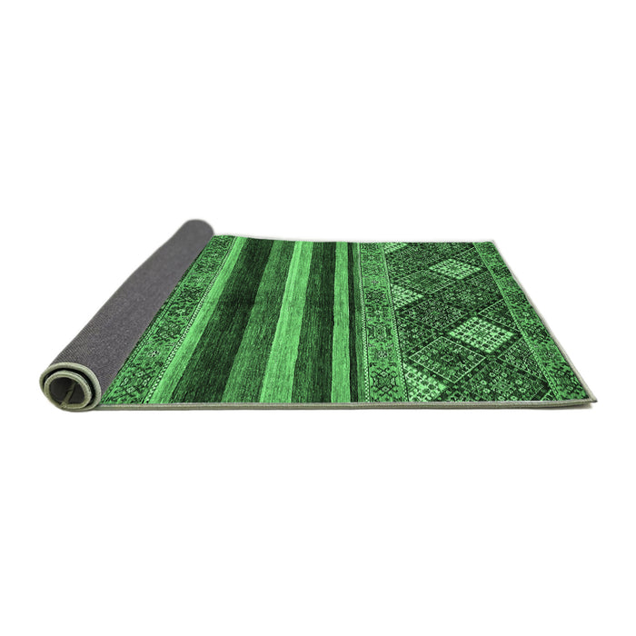 Sideview of Abstract Emerald Green Modern Rug, abs602emgrn