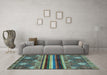 Machine Washable Abstract Light Blue Modern Rug in a Living Room, wshabs602lblu