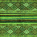 Square Machine Washable Abstract Green Modern Area Rugs, wshabs602grn