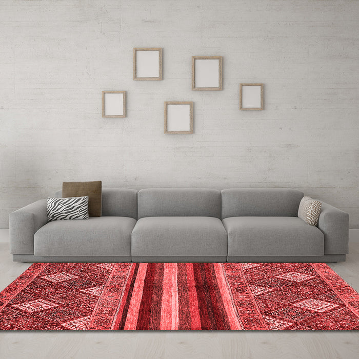 Modern Red Washable Rugs