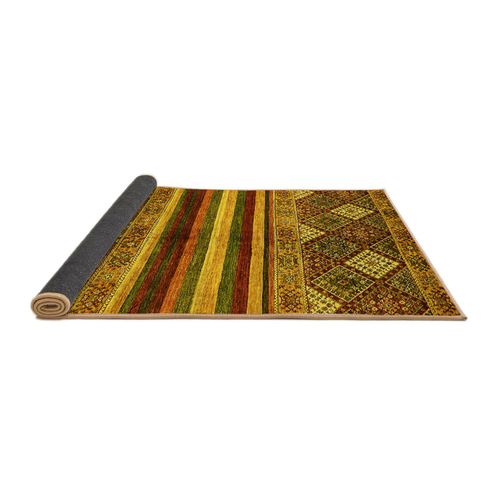 Sideview of Abstract Yellow Modern Rug, abs602yw