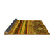 Sideview of Abstract Yellow Modern Rug, abs602yw