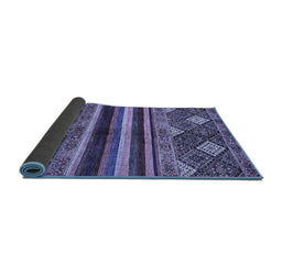 Sideview of Abstract Blue Modern Rug, abs602blu