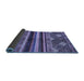 Sideview of Abstract Blue Modern Rug, abs602blu