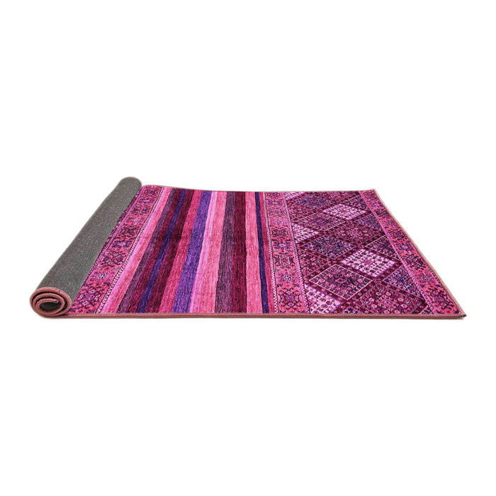 Sideview of Abstract Pink Modern Rug, abs602pnk