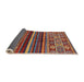 Sideview of Abstract Red Modern Rug, abs603