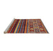 Sideview of Machine Washable Abstract Tomato Red Rug, wshabs603