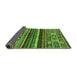 Sideview of Abstract Green Modern Rug, abs603grn