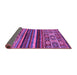 Sideview of Abstract Purple Modern Rug, abs603pur