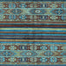 Square Abstract Light Blue Modern Rug, abs603lblu