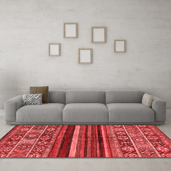 Modern Red Washable Rugs