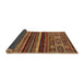 Sideview of Abstract Brown Modern Rug, abs603brn