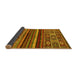 Sideview of Abstract Yellow Modern Rug, abs603yw