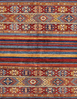 Abstract Red Modern Rug, abs603