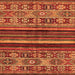 Square Machine Washable Abstract Orange Modern Area Rugs, wshabs603org