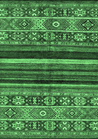 Abstract Emerald Green Modern Rug, abs603emgrn