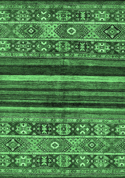Abstract Emerald Green Modern Rug, abs603emgrn