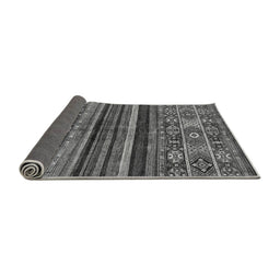 Sideview of Abstract Gray Modern Rug, abs603gry