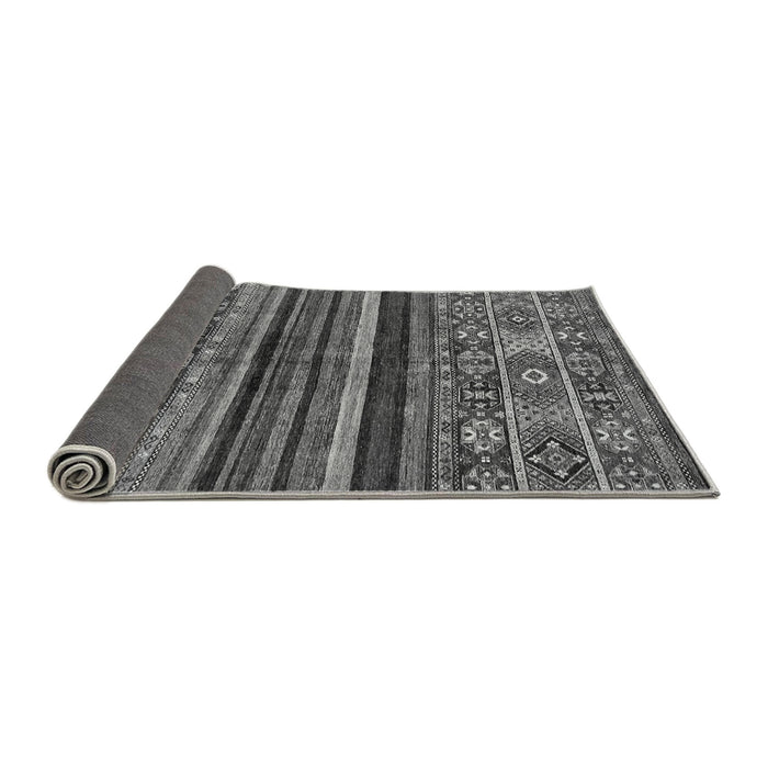 Sideview of Abstract Gray Modern Rug, abs603gry