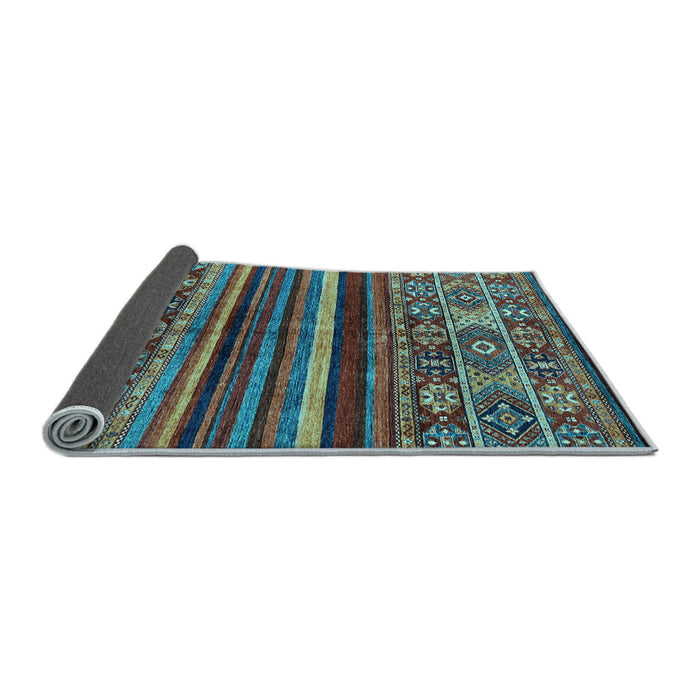 Sideview of Abstract Light Blue Modern Rug, abs603lblu