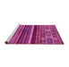 Sideview of Machine Washable Abstract Pink Modern Rug, wshabs603pnk