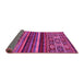 Sideview of Abstract Pink Modern Rug, abs603pnk