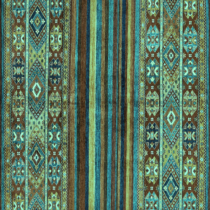 Square Abstract Turquoise Modern Rug, abs603turq