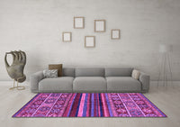 Machine Washable Abstract Purple Modern Rug, wshabs603pur