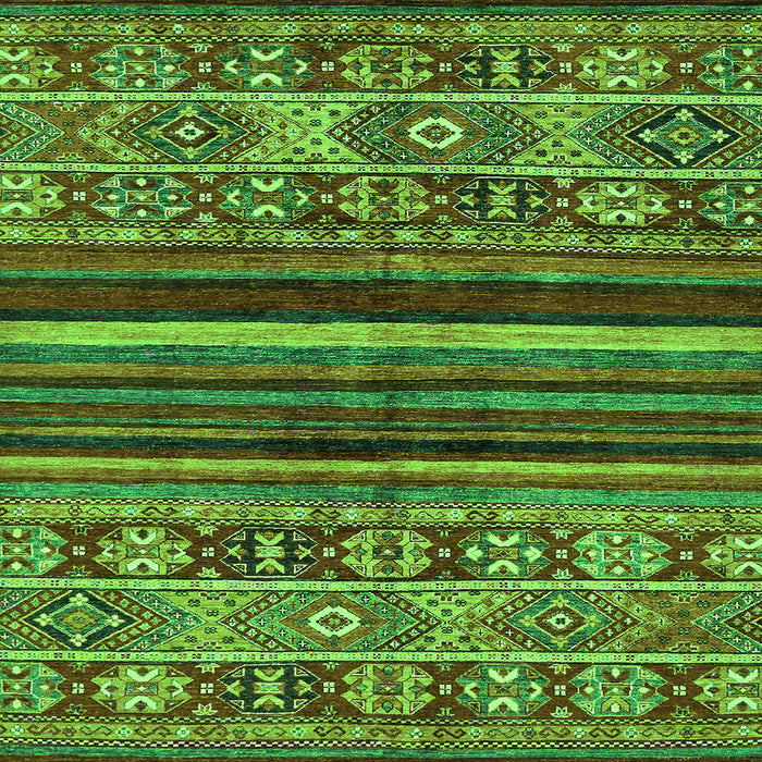 Square Abstract Green Modern Rug, abs603grn