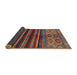 Sideview of Abstract Saffron Red Modern Rug, abs604