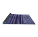 Sideview of Abstract Blue Modern Rug, abs604blu