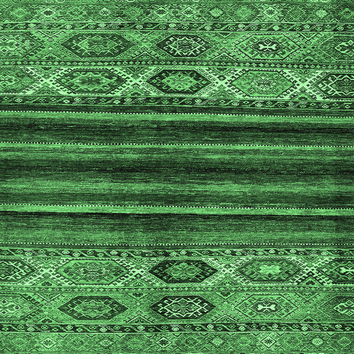 Square Abstract Emerald Green Modern Rug, abs604emgrn
