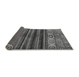 Sideview of Abstract Gray Modern Rug, abs604gry