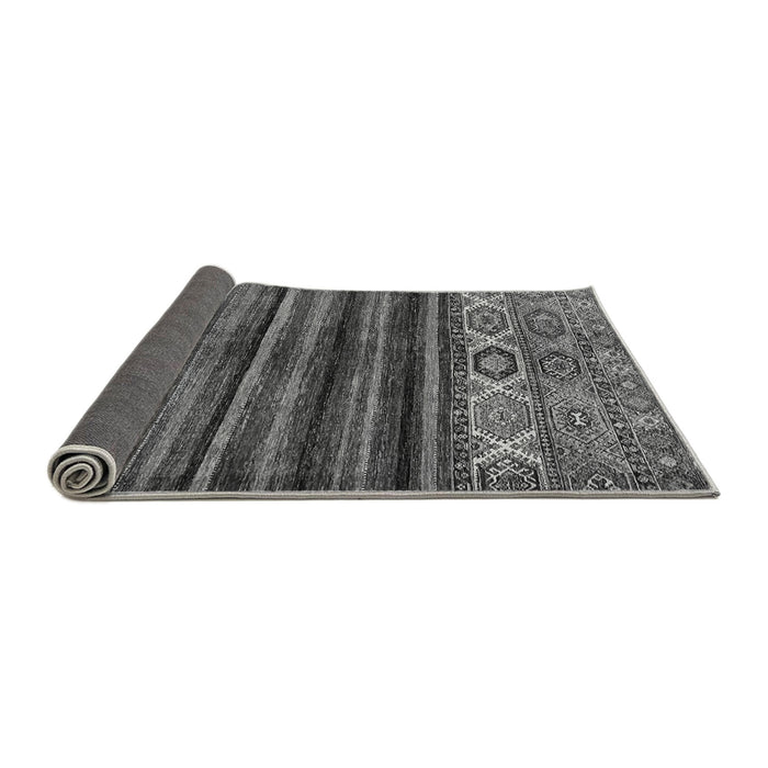 Sideview of Abstract Gray Modern Rug, abs604gry