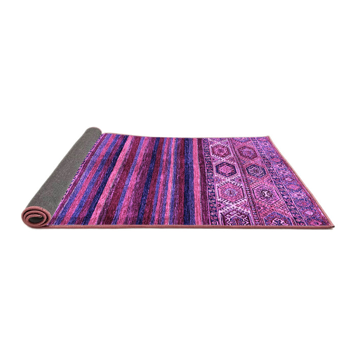 Sideview of Abstract Purple Modern Rug, abs604pur