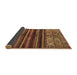 Sideview of Abstract Brown Modern Rug, abs604brn