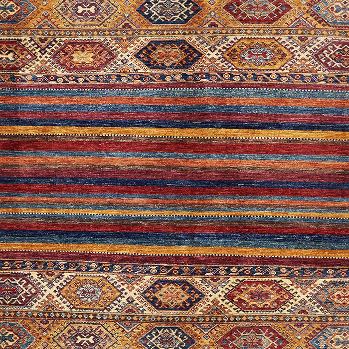 Machine Washable Abstract Saffron Red Rug, wshabs604