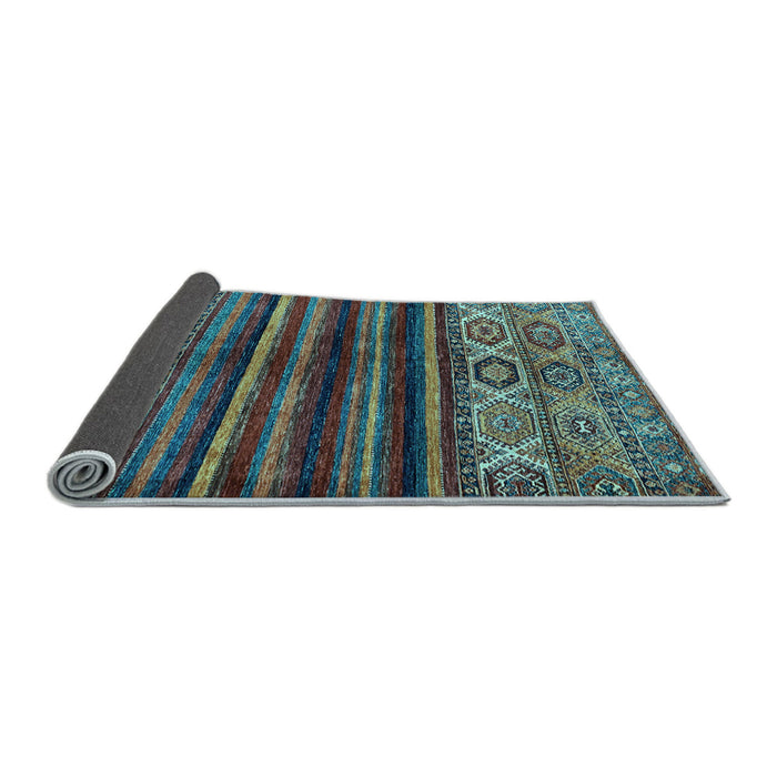 Sideview of Abstract Light Blue Modern Rug, abs604lblu