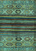 Abstract Turquoise Modern Rug, abs604turq