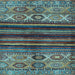 Square Abstract Light Blue Modern Rug, abs604lblu